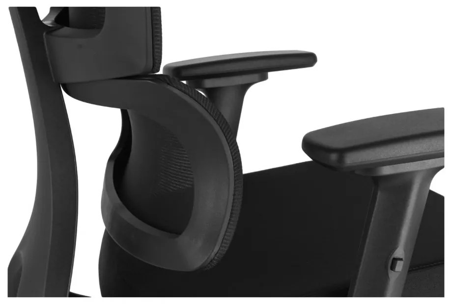 Kancelárska ergonomická stolička Neoseat CALVANI — čierna, nosnosť 150 kg