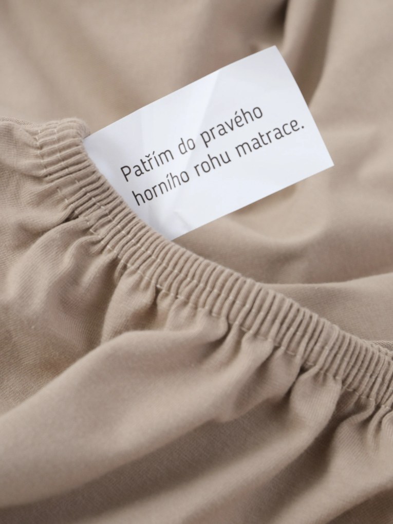 Jersey plachta s elastanom Deluxe 220 × 200 cm – sivohnedá
