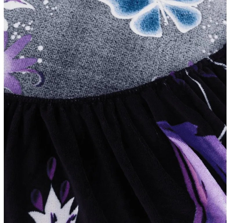 Plachta mikroplyš VIOLET BUTTERFLY 200x200 cm tmavomodré