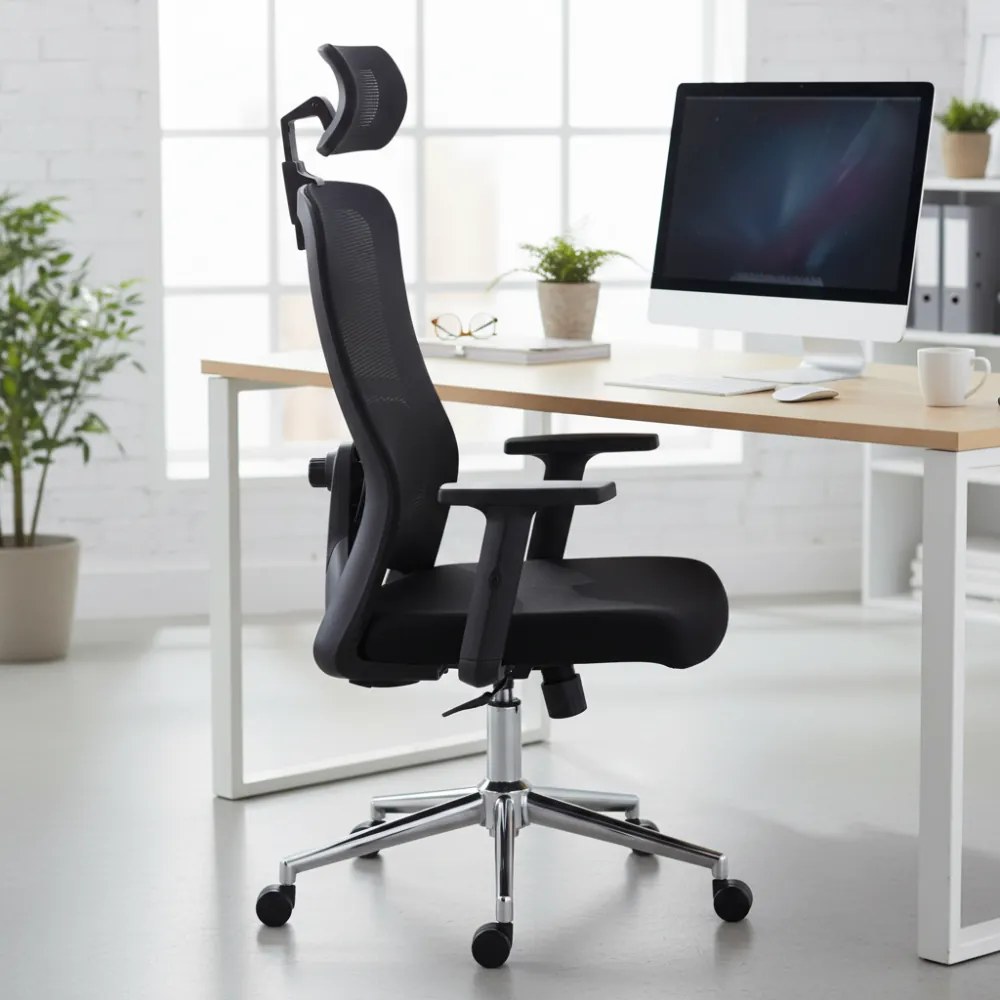 Kancelárska ergonomická stolička Neoseat ZENA — čierna, nosnosť 150 kg