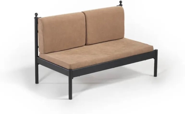 Hnedá dvojmiestna vonkajšia sedačka Mitas, 76 × 149 cm