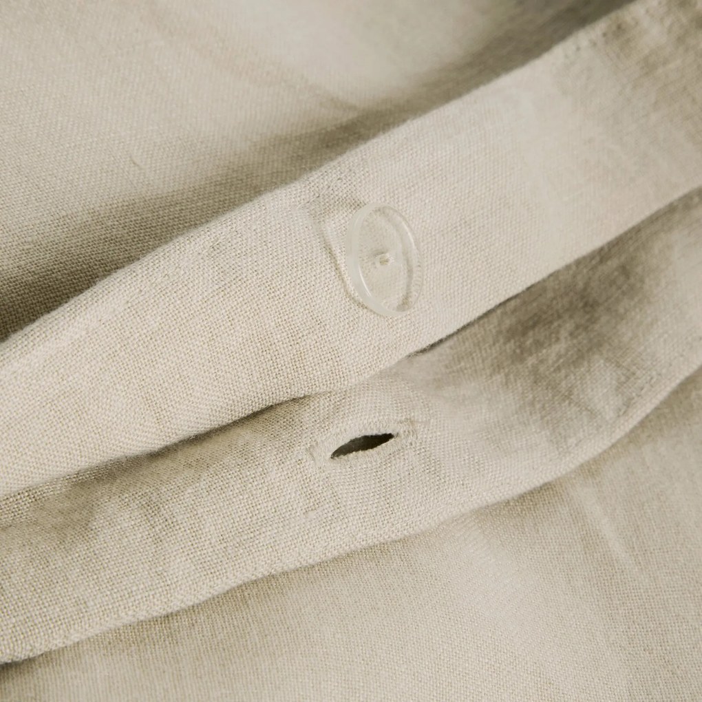 ĽANOVÉ OBLIEČKY LINEN 200X220 CM, 2 KS 70X80 CM KRÉMOVÉ