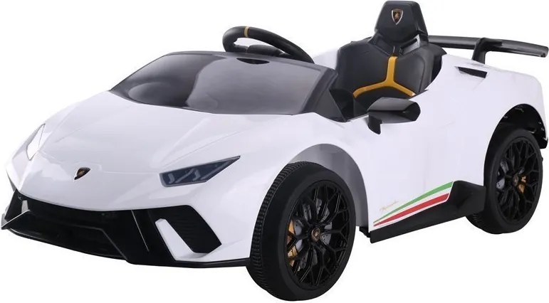 LEAN CARS Elektrické autíčko Lamborghini Huracan LED MP3, biele
