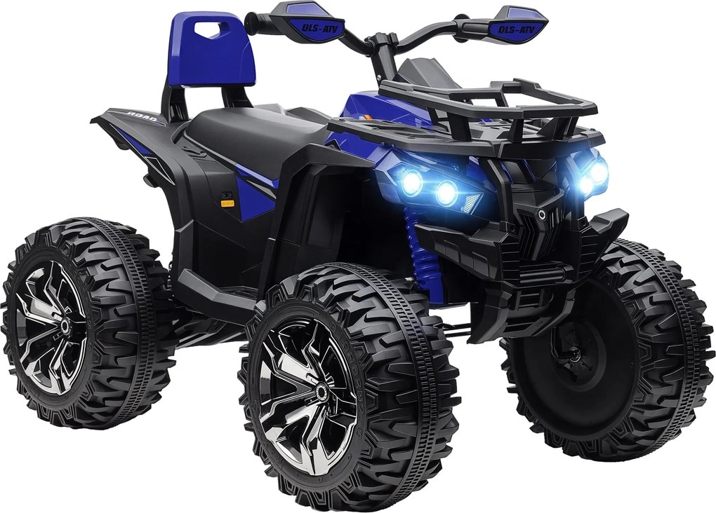 HOMCOM 12V elektrický štvorkolový vozík pre deti 3-5 rokov, 3-8 km/h, detské elektrické auto s hudbou, MP3, USB, TF karta, svetlá a pedál, v PP a kovu