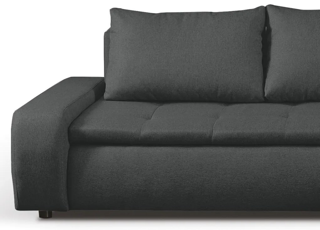 Rohová sedacia súprava Galileo, antracitová látka