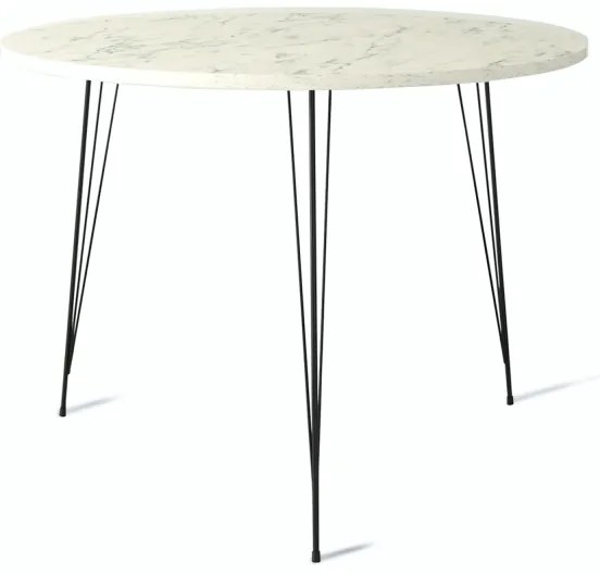 Jedálenský stôl SANDALF 75x90 cm biela/čierna