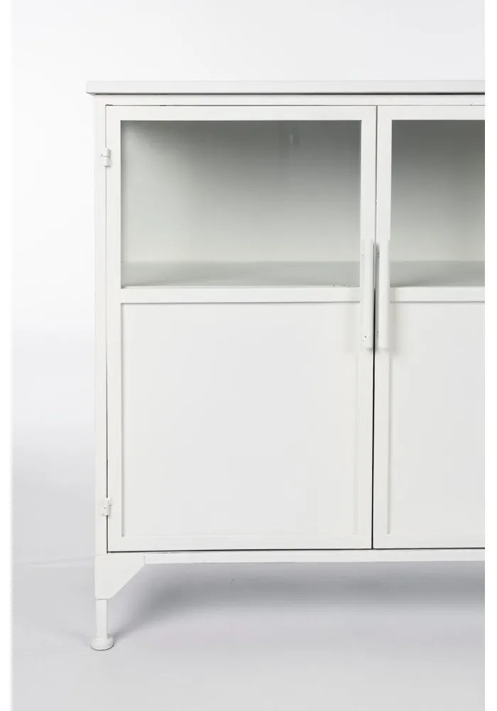 Biela kovová vitrína 35x80 cm Miya – White Label