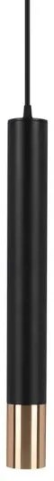 Luster na lanku 1xGU10/35W/230V 50 cm čierna/zlatá