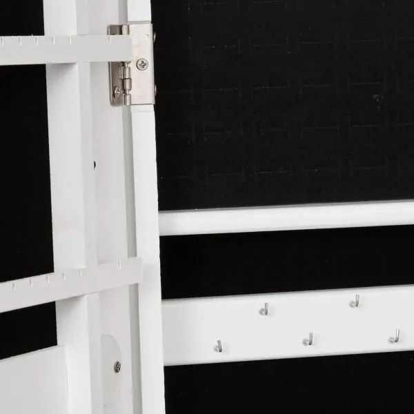 Atmosphera - Stojacie zrkadlo so šperkovnicou KRISTIN 146,8x37 cm biele