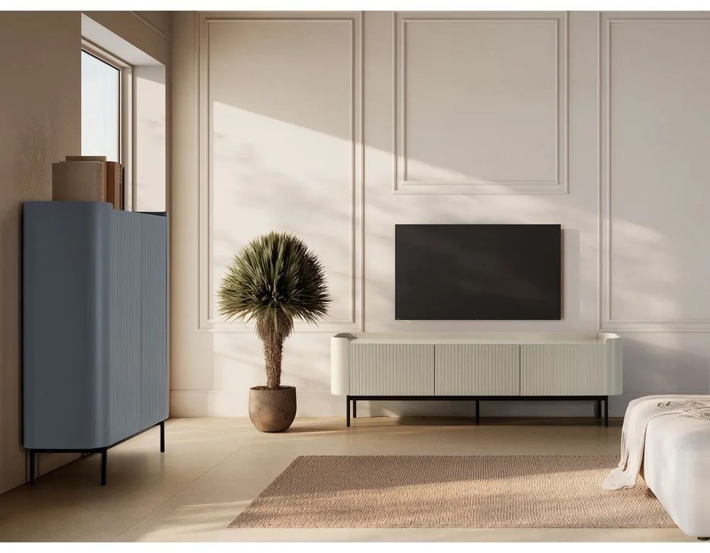 Sivomodrá skrinka 100x140x40 cm Willa – MOME