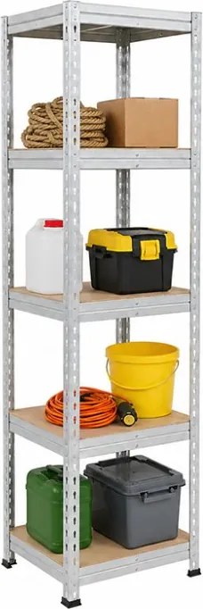 Regál 183x40x40 cm pozinkovaný 5-policový, nosnosť 1000 kg, RIVET