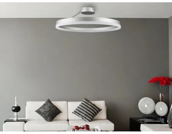 LED Stmievateľný prisadený luster LED/40W/230V 3000-6500K chróm + diaľkové ovládanie