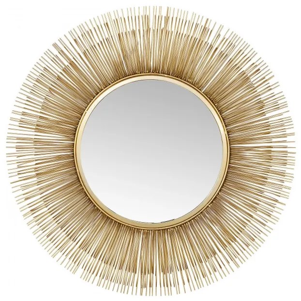 KARE DESIGN Zrkadlo Sunburst Tre zlatá Ø87 cm 87 × 87 × 11,5 cm