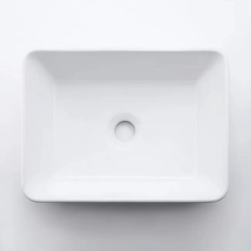 Erga Belle, umývadlo na dosku 480x370x130 mm, biela lesklá, ERG-V03-YT-038-WH