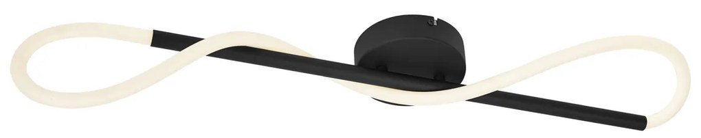 Moderné stropné svietidlo čierne vrátane LED s 3-stupňovým stmievaním - Keri