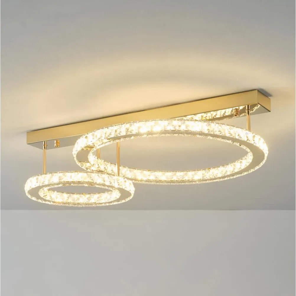 Zuma Line MX3713-2-3GT- LED stmievateľné stropné svietidlo GIRONA LED/36W/230V zlaté
