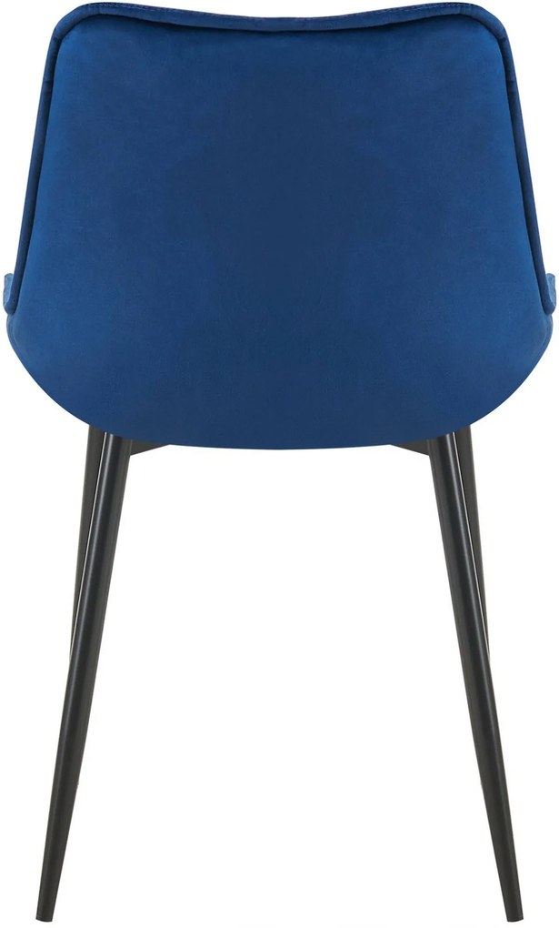 Jedálenská stolička Wallace - zamat - Modrá