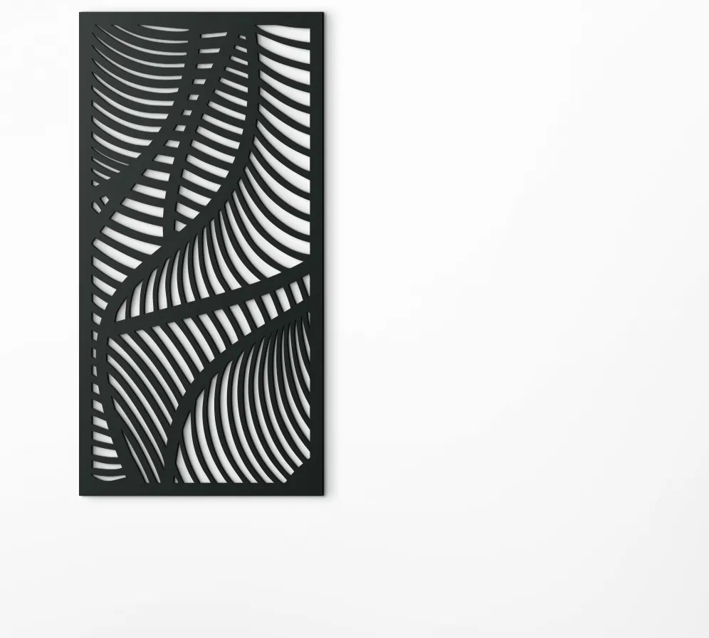 drevko Moderný obraz na stenu Vlnenie Rozmer obrazu: 44,5 x 22,5 cm, Farba dekorácie: Čierna