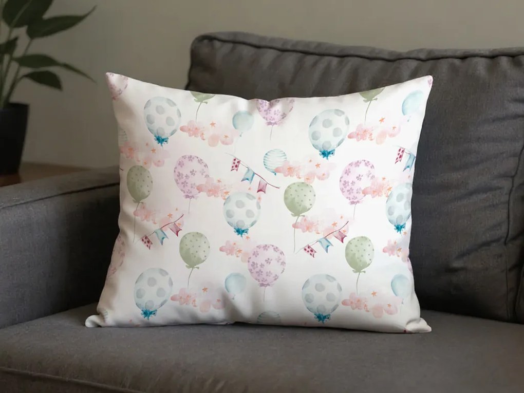 Sada 2 ks dekoračných obliečok na vankúš BALUNEA 40x60 cm, biela