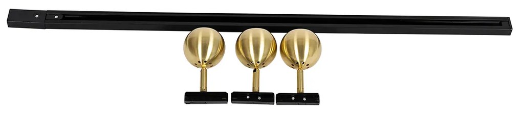Moderný 1-fázový koľajnicový systém 3-svetlo čierny so zlatom - Gissi