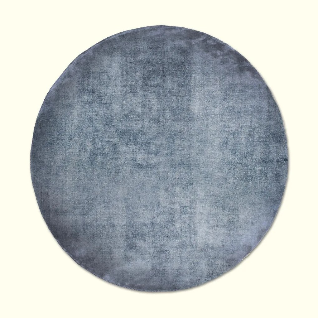 Koberec LINEN DARK BLUE - okrúhly 200x200 cm
