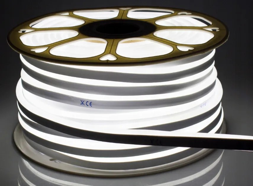 ECOLIGHT LED pásik NEON - 230V - 1m - 8W/m - IP68 - vodotesný - neutrálna biela