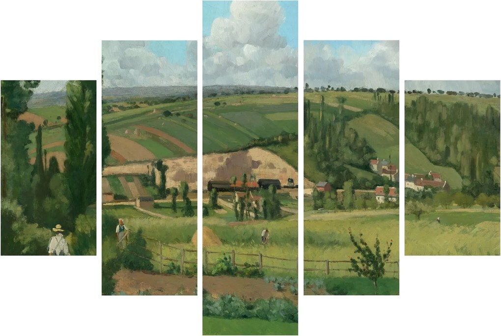 Obraz - Camille Pissarro, Landscape at Les Pâtis, Pontoise, reprodukcia (150x105 cm)