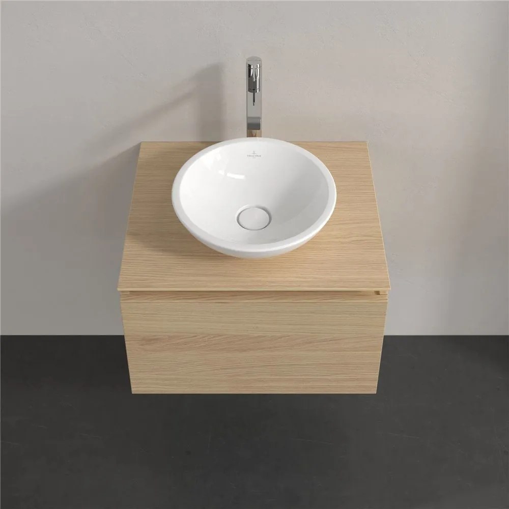 VILLEROY &amp; BOCH Legato závesná skrinka pod umývadlo na dosku (umývadlo v strede), 1 zásuvka, 600 x 500 x 380 mm, Nordic Oak, B56700VJ