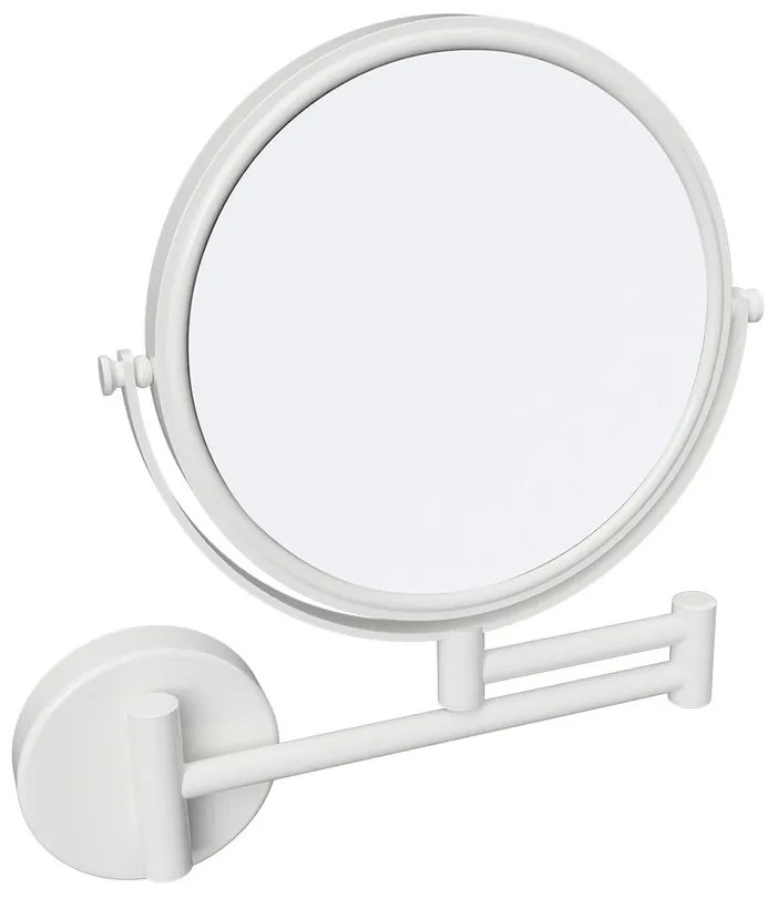 Sapho Sapho, X-ROUND WHITE závesné kozmetické zrkadlo, priemer 180mm, obojstranné, biela, XR006W