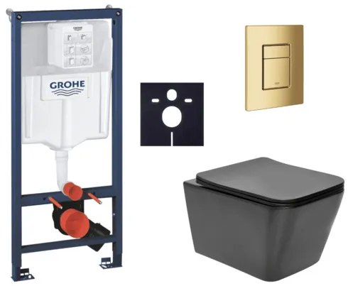 Závesný wc set do ľahkých stien / predstenová montáž SAT Infinitio SIKOGRSIN12BSCGL0, 1 ks