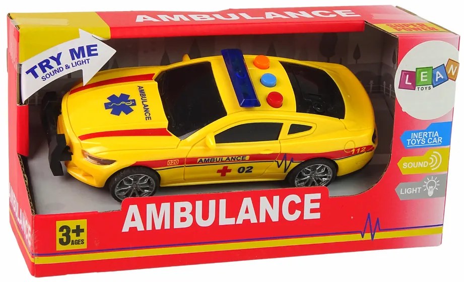 Lean Toys Športové záchranárske auto - žlté