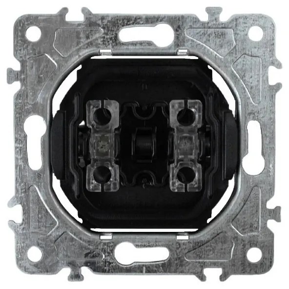 Elhard Okrúhly vypínač Rondo č.1 s okrúhlym rámčekom, biely - kompletný RD5001W