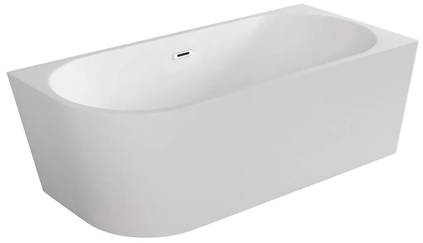 Voľne stojaca vaňa rohová Zoya 150/75 P+Klik-Klak s obdĺžnikovým prepadom Slim chróm