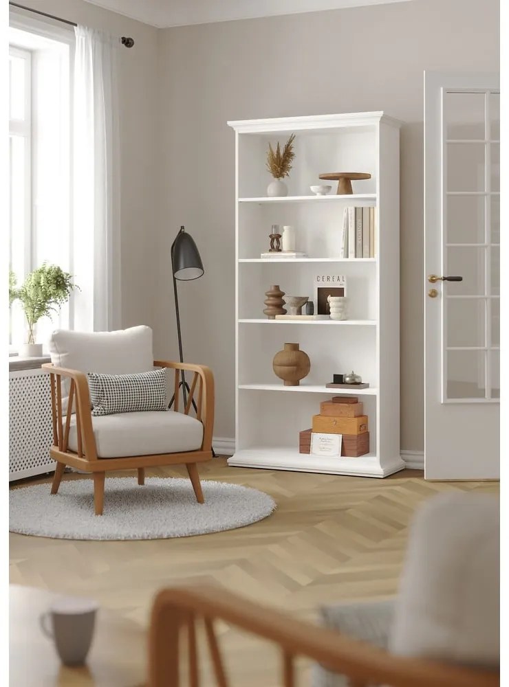 Biela knižnica 96x201 cm Paris – Tvilum