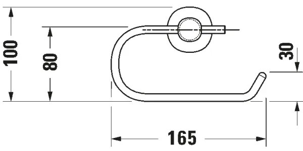Duravit 99264600 - Držiak toaletného papiera D-CODE matná čierna