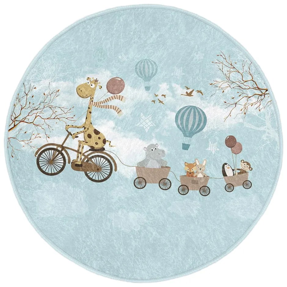 Svetlomodrý detský koberec ø 80 cm Comfort – Mila Home