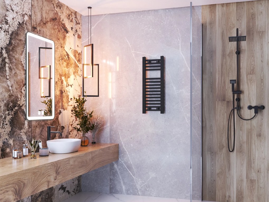 Gamma Erga Proper, vykurovacie teleso 800x300 mm, 314W, čierna, ERG-LAV-PROP-8030-BK