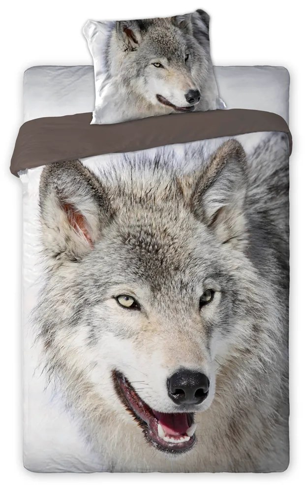 Bavlnené detské obliečky WOLF 140x200cm