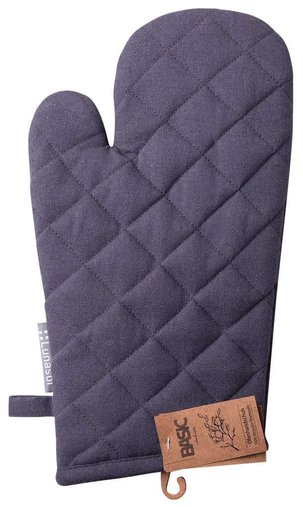 Oceľová sivá kuchynská rukavica 19 x 32 cm – Basic Ambiente - 596410