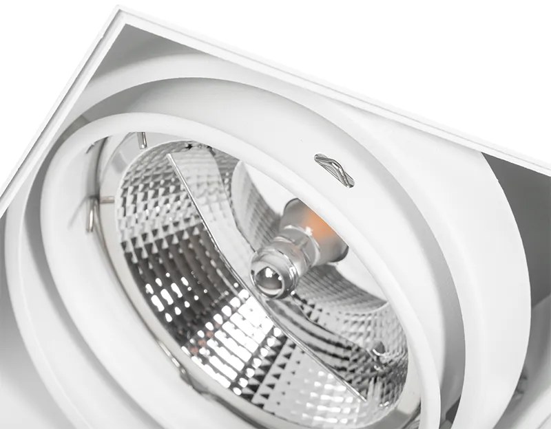 Sada 6 zapustených bodových svetiel biela GU10 AR111 bezrámikové 2-svetlá - Oneon