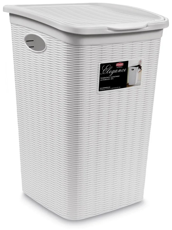 STEFANPLAST Kôš na bielizeň Elegance 50 l, biely