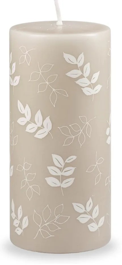 Sivobéžová sviečka Unipar Pure Beauty, doba horenia 73 h