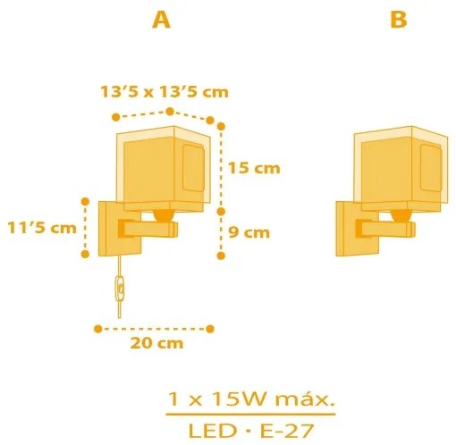 Dalber 63409 - Detské nástenné svietidlo MY FARM 1xE27/15W/230V