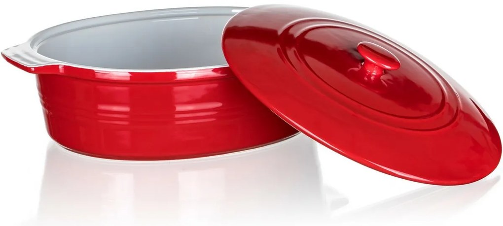 Banquet Forma zapekacia oválna s pokrievkou Culinaria Red 3,6 l, 3,6 l