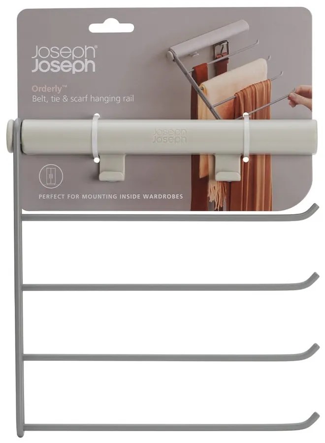 Kovový vešiak na kravaty a opasky Orderly – Joseph Joseph