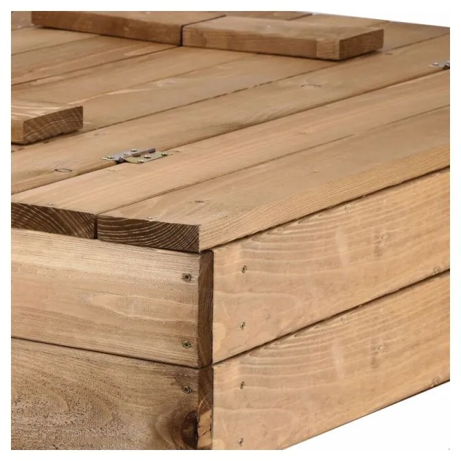 SPRINGOS Detské pieskovisko s krytom 98x98 cm SPRINGOS + podložka
