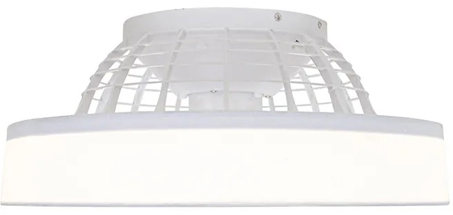 Stropný ventilátor biely so hviezdnym efektom 47cm vrátane LED stmievateľný s diaľkovým ovládaním - Emily