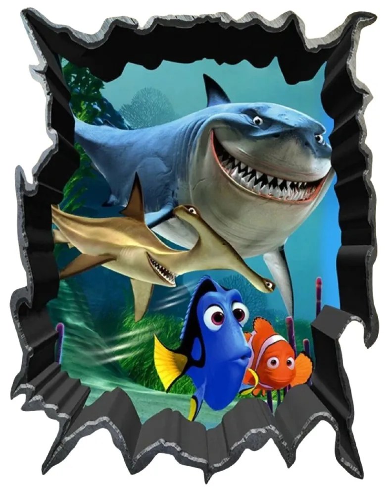 Samolepka na stenu "Hľadá sa Dory" 50x70cm