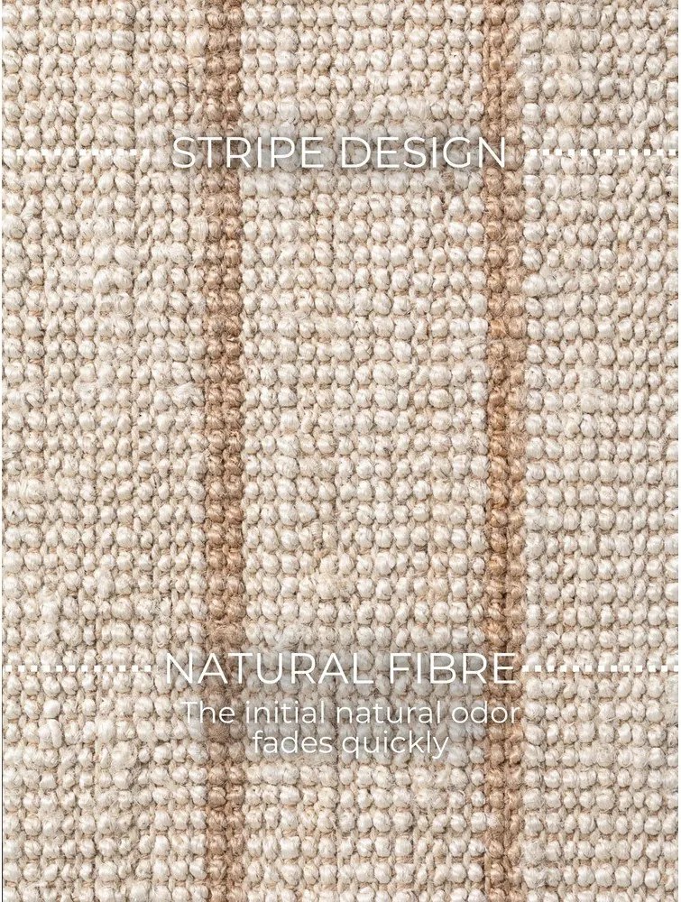 Krémový ručne tkaný jutový koberec 160x230 cm Harvest Sierra – Elle Decoration