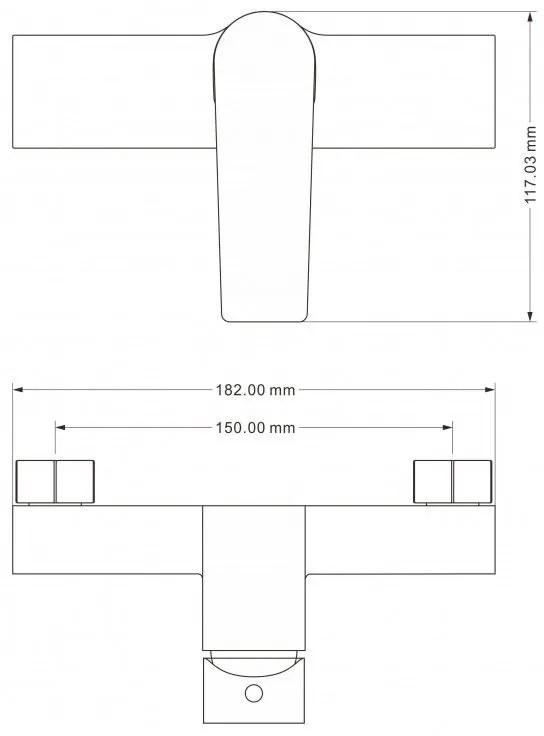 Mexen Lynx, nástenná sprchová batéria, zlatá lesklá, 745940-50